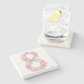 Women’s Day Peony Flower for March 8  Steinuntersetzer (Seitenansicht)