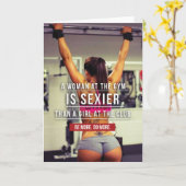 Women’s Gym Workout Motivational Karte (Gelbe Blume)