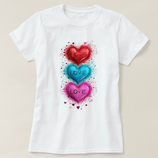 👕❤️Women’s Heart Love Basic T-Shirt (Design vorne)