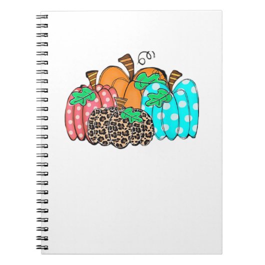 Women’s Pumpkin Leopard Print Graphic It’s Fall Y’ Notizblock (Vorderseite)