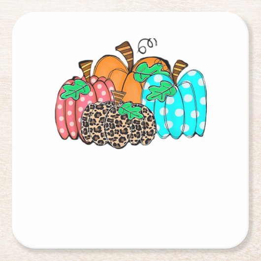 Women’s Pumpkin Leopard Print Graphic It’s Fall Y’ Rechteckiger Pappuntersetzer (Vorderseite)