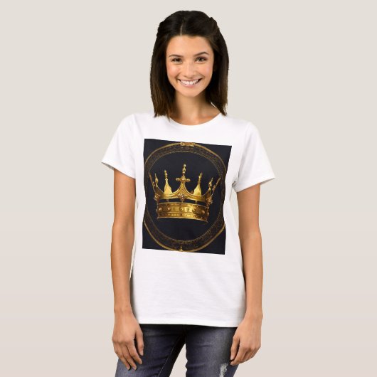 Women’s Queen Logo T-Shirt | Royal Crown Design Te (Vorne ganz)
