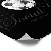 Women Sideline Social Club Soccer Mom Game Day Mot Poster (Ecke)