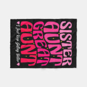 Women Sister Aunt Great Aunt New Auntie Mothers Da Fleecedecke (Vorderseite (Horizontal))