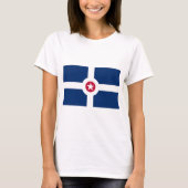 Women T Shirt mit der Flagge Indianapolis, USA (Vorderseite)