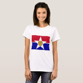 Women T Shirt mit der Flagge von Dallas, USA (Vorne ganz)