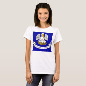 Women T Shirt mit Flag Louisiana Staat (Vorne ganz)