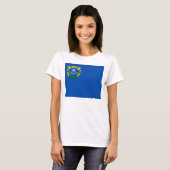 Women T Shirt mit Flag Nevada Staat (Vorne ganz)