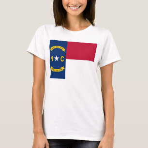 Women T Shirt mit Flag North Carolina Staat