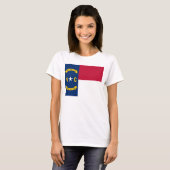 Women T Shirt mit Flag North Carolina Staat (Vorne ganz)