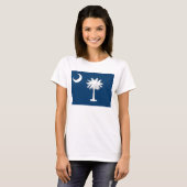 Women T Shirt mit Flag South Carolina Staat (Vorne ganz)
