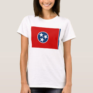 Women T Shirt mit Flag Tennessee Staat