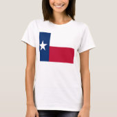 Women T Shirt mit Flag Texas Staat (Vorderseite)