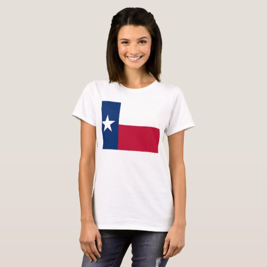 Women T Shirt mit Flag Texas Staat (Vorne ganz)