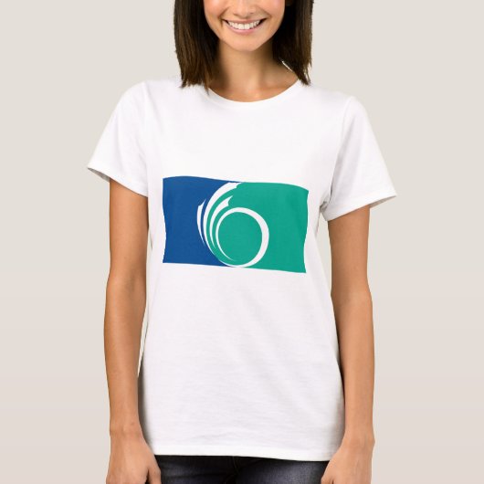 Women T Shirt with Flag of Ottawa, Canada (Vorderseite)