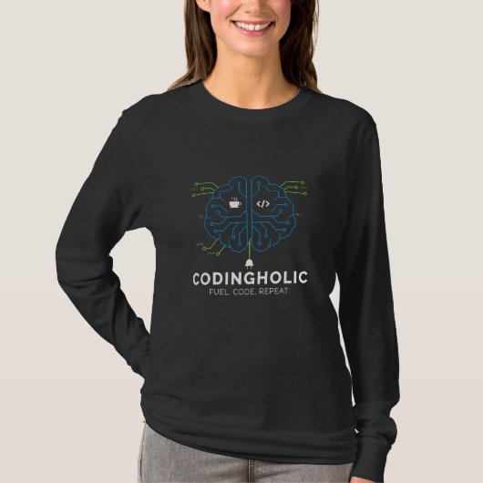 Women Tech Brain Circuit Coding Developers Design T-Shirt (Vorderseite)
