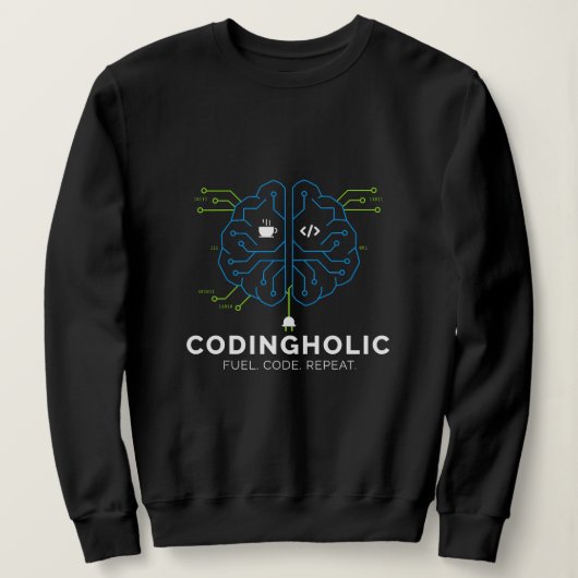 Women Tech Brain Circuit Coding Graphic IT Girls Sweatshirt (Design vorne)