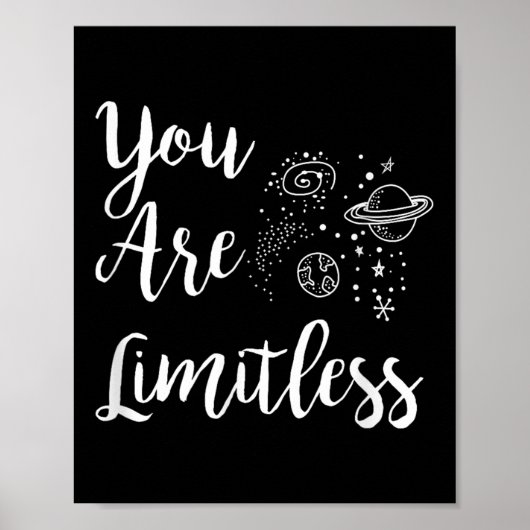 Women You Are Limitless Amazing Motivational  Poster (Vorne)