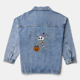 WomenDenim Jackets Ghost Halloween Tee Shirts Jeansjacke