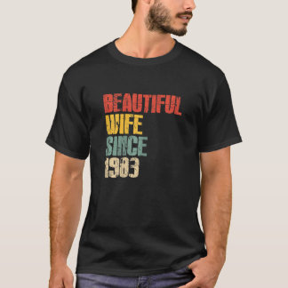 Womens 40th Wedding Anniversary for Her Handsome W T-Shirt