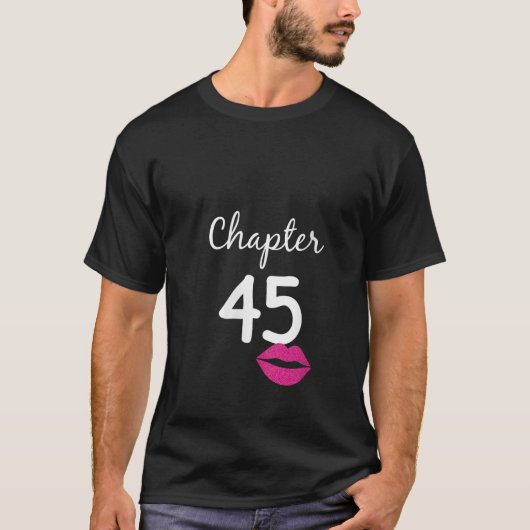 Womens 45th Birthday Gift for Her Chapter 45 Years T-Shirt (Vorderseite)