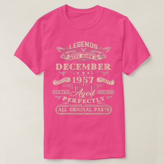 Womens 65th Birthday Gift For Legends Born Decembe T-Shirt (Design vorne)