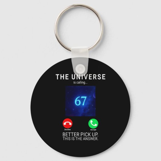 Womens 67 Meme The Universe Is Calling V-neck Schlüsselanhänger (Vorderseite)