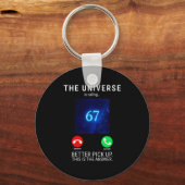 Womens 67 Meme The Universe Is Calling V-neck Schlüsselanhänger (Vorderseite)