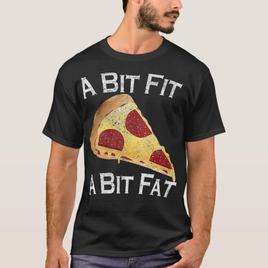 Womens A Bit Fit A Bit Fat, Distressed Look, By Yo T-Shirt (Vorderseite)