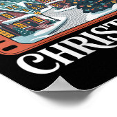 Womens A Merry Little Christmas Retro Holiday Vill Poster (Ecke)