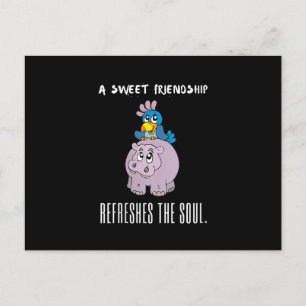 Womens A Sweet Friendship Refreshes Soul Purple Postkarte
