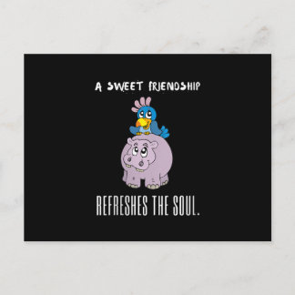 Womens A Sweet Friendship Refreshes Soul Purple Postkarte