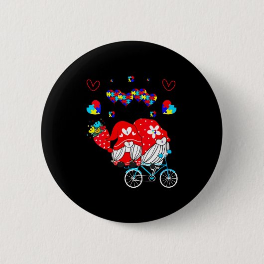 Womens Accept Understand Love Autism Awareness Gno Button (Vorderseite)