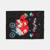 Womens Accept Understand Love Autism Awareness Gno Fleecedecke (Vorderseite (Horizontal))