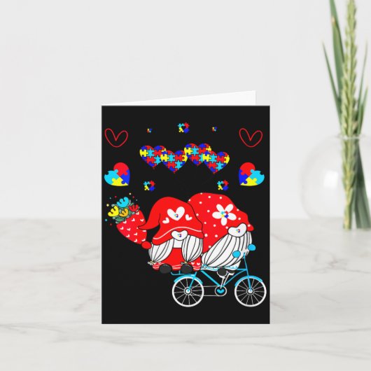 Womens Accept Understand Love Autism Awareness Gno Karte (Vorderseite)