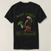 Womens African Gray Parrot Broccoli Veck T-Shirt (Design vorne)