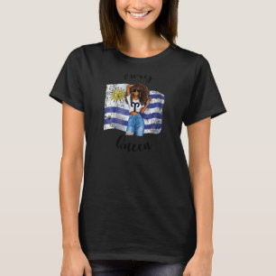 Womens Afro Uraguayan Aries Queen African Flag Ura T-Shirt
