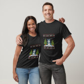 Womens Alaskan Malamute Dog Xmas Tree Light Funny T-Shirt (Unisex)