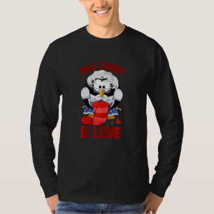 Womens Alles, was ich Strick ist Liebe Niedlich Om T-Shirt