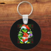 Womens Alligator Christmas Lights Santa Costume Ug Schlüsselanhänger (Vorderseite)
