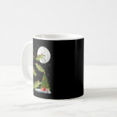 Womens Alligator Santa Sleigh Flying Funny Magical Kaffeetasse (Vorderseite Links)