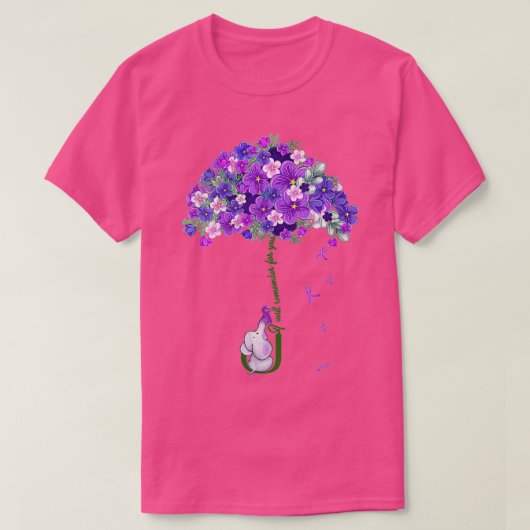Womens Alzheimer Awareness Cute Elephant I Will Re T-Shirt (Design vorne)