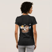 Womens an Otter Coffee Funny Sea Otter V-Neck T-Sh T-Shirt (Schwarz voll)