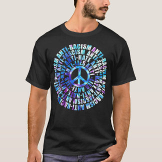 Womens Anti-Rassismus Faschismus Lügt Hass Lila Kr T-Shirt