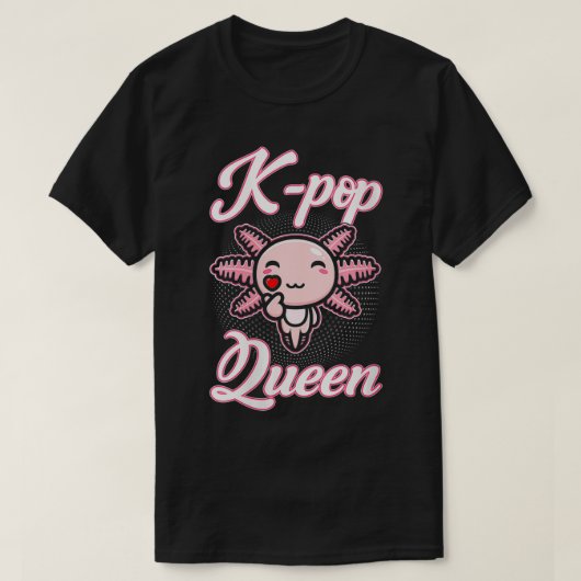 Womens Aolotl KPop Queen KPop Merch VNeck T-Shirt (Design vorne)