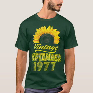Womens Apparel Sunflower Vintage September 1977 45 T-Shirt