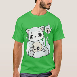 Womens Arctic Fo Plays With Kawaii Halloweenoy For T-Shirt