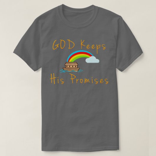 Womens Ark und Regenbogen Gott Behalte seine Versp T-Shirt (Design vorne)