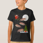Womens Armadillo Santa Sleigh Flying Funny Magical T-Shirt (Vorderseite)