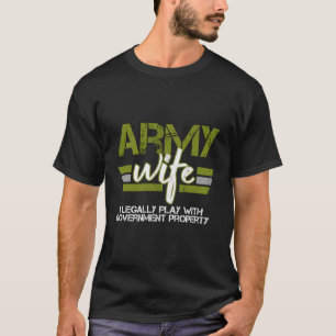 Womens Army Veteran Ehefrau Pink Army Ehefrau T-Shirt